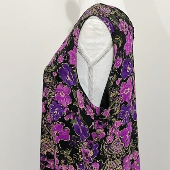 Roaman's Floral Beaded Sequin Sleeveless Dress & Jacket Set - Picture 7 of 10